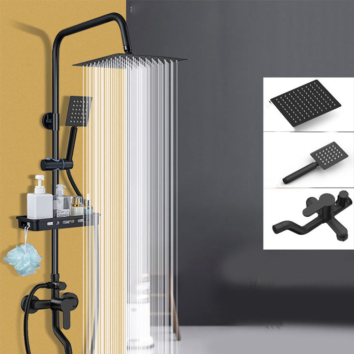 BowLift | Shower system Wall-mounted Adjustable spray pattern Shower arm Shower set with shower hose