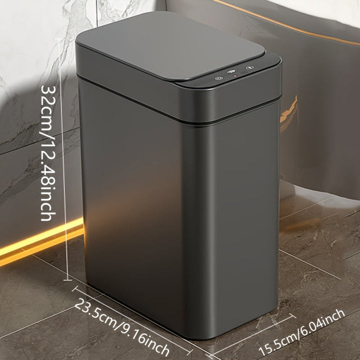 BowLift | Set of 2 Smart Sensor Trash Cans – Touchless and Compact (Black)