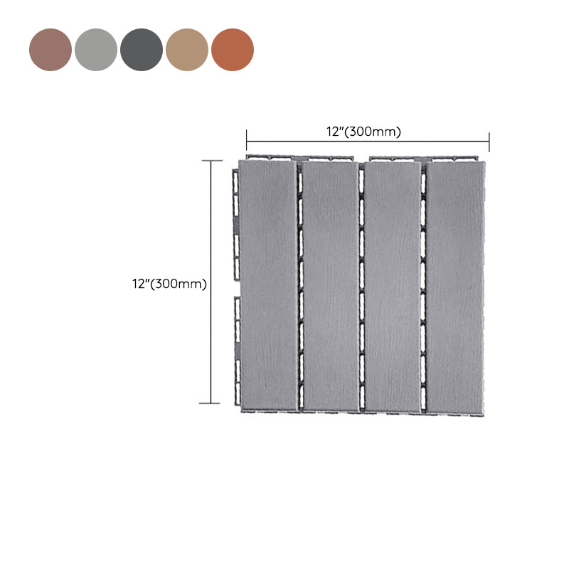 BowLift | 30 cm X 30 cm 4-Slat Square Deck/Patio Floor Tiles Snap Fit Installation Floor Tiles