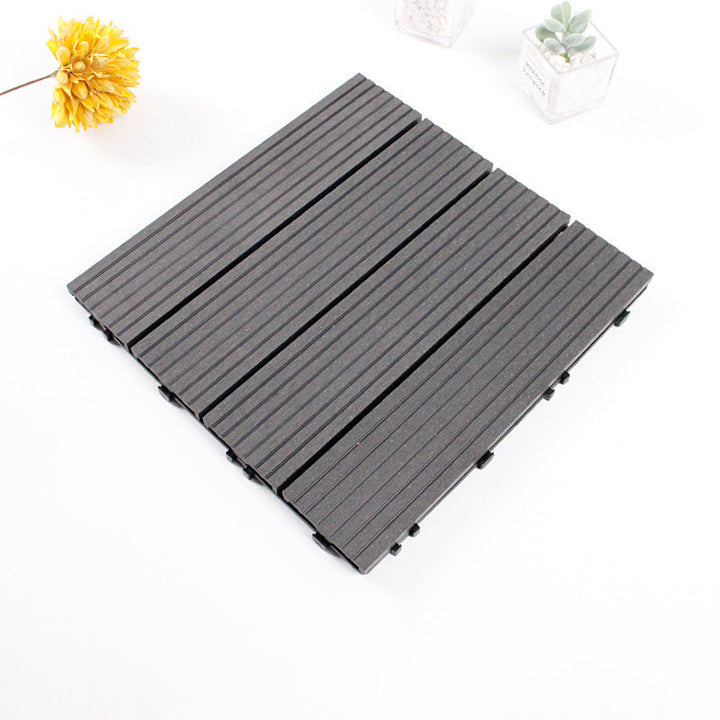 BowLift | 12" X 12" 4-Slat Square Deck/Patio Floor Tiles Snap Installation Floor Plank Tiles