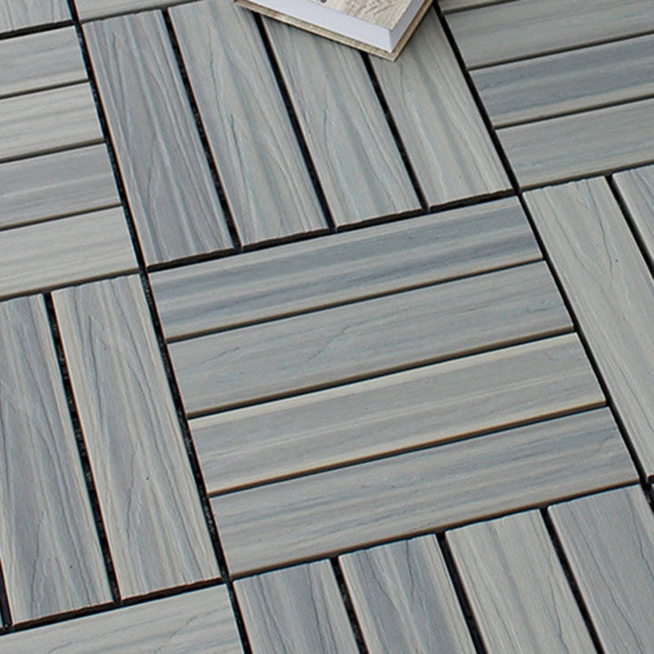 BowLift | 12" X 12" 4-Slat Square PVC Floor Tiles With Interlocking Installation Floor Plates Tiles