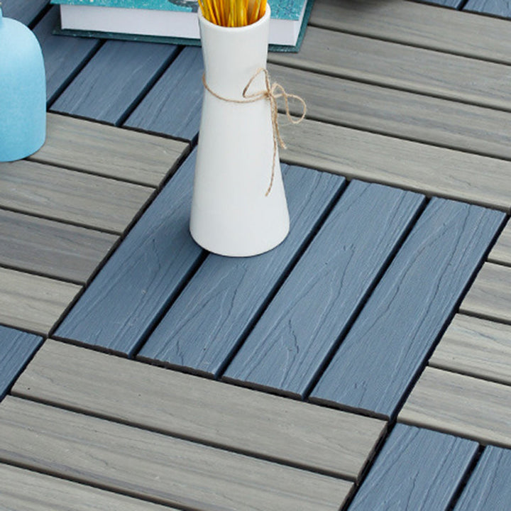 BowLift | 12" X 12" 4-Slat Square PVC Floor Tiles With Interlocking Installation Floor Plates Tiles
