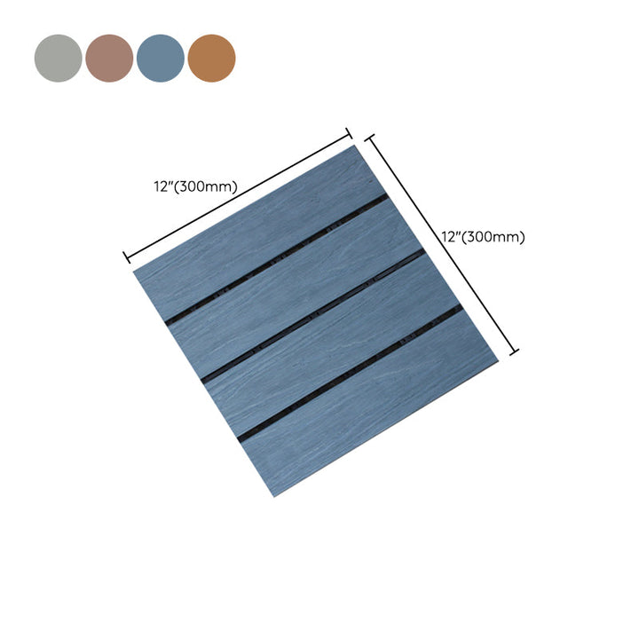 BowLift | 12" X 12" 4-Slat Square PVC Floor Tiles With Interlocking Installation Floor Plates Tiles
