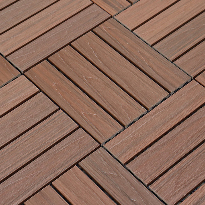 BowLift | 12" X 12" 4-Slat Square PVC Floor Tiles Snap-Fit Installation Floor Tiles