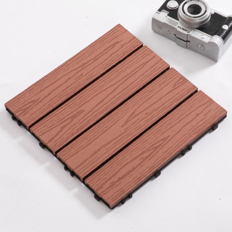 BowLift | Composite Plank Tiles Striped Pattern Square Deck Flooring Outdoor Patio