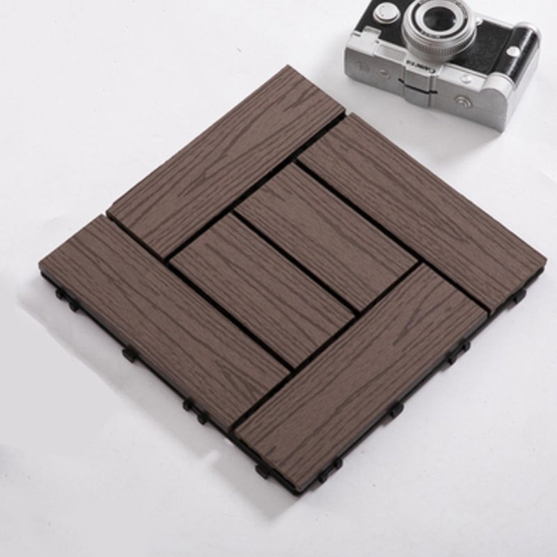 BowLift | Composite Plank Tiles Striped Pattern Square Deck Flooring Outdoor Patio