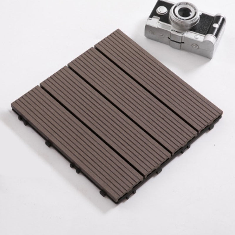 BowLift | Composite Plank Tiles Striped Pattern Square Deck Flooring Outdoor Patio