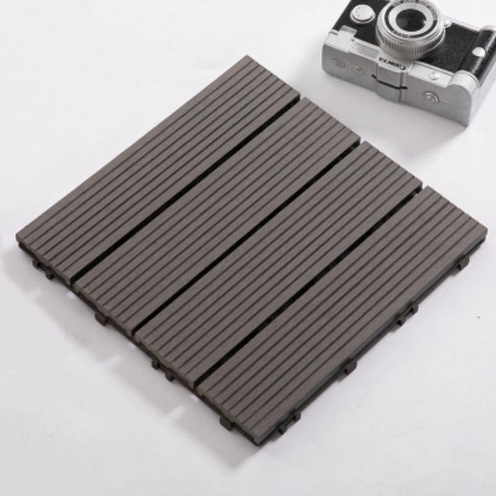 BowLift | Composite Plank Tiles Striped Pattern Square Deck Flooring Outdoor Patio