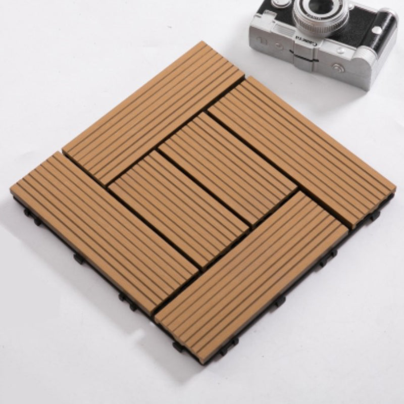 BowLift | Composite Plank Tiles Striped Pattern Square Deck Flooring Outdoor Patio