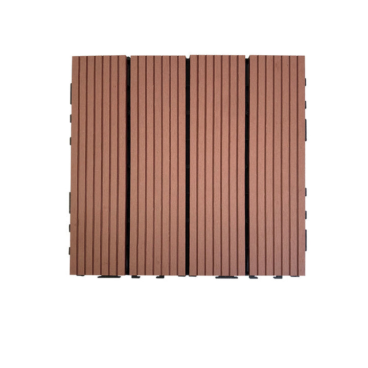 BowLift | Composite Square Patio Tiles Interlocking Striped Pattern Patio Floor Tiles