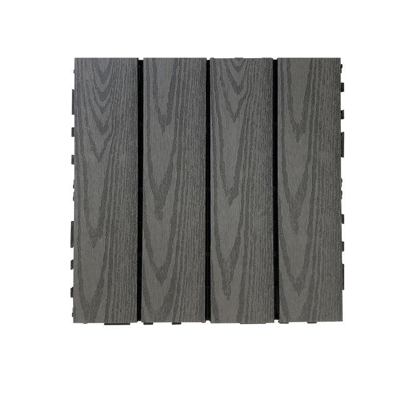 BowLift | Composite Square Patio Tiles Interlocking Striped Pattern Patio Floor Tiles