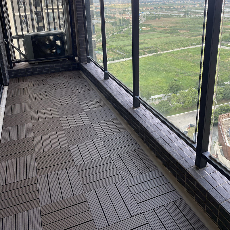 BowLift | Square PVC Deck/Patio Floor Tiles Interlocking Installation Outdoor Patio Tiles