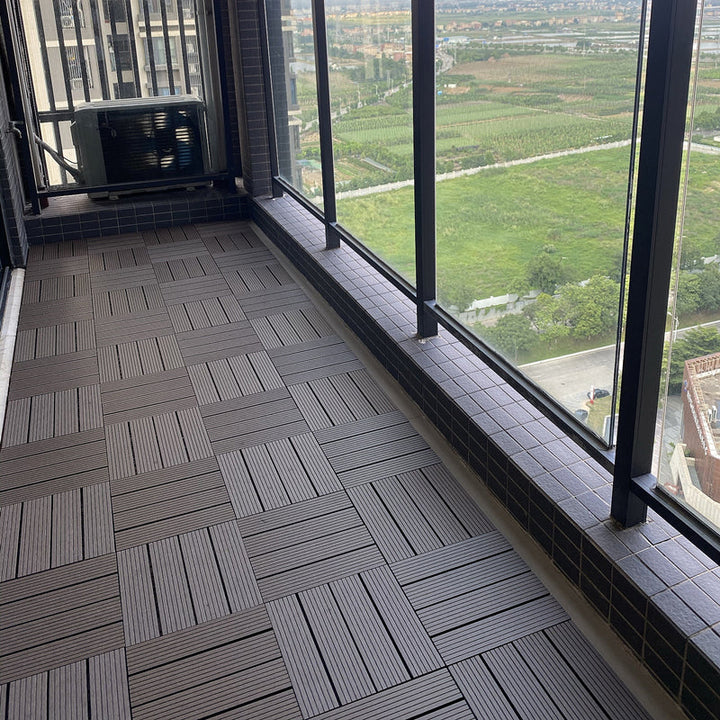 BowLift | Square PVC Deck/Patio Floor Tiles Interlocking Installation Outdoor Patio Tiles