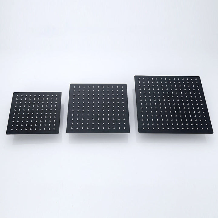 BowLift | Black Square Fest Shower Head Modern Style Wall Mounted Shower Head
