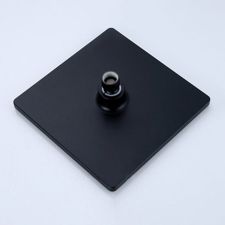 BowLift | Black Square Fixed Shower Head Modern Style Wall Mounted Shower Head