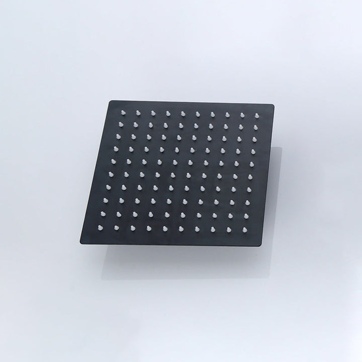 BowLift | Black Square Fixed Shower Head Modern Style Wall Mounted Shower Head