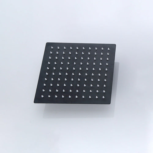BowLift | Black Square Fixed Shower Head Modern Style Wall Mounted Shower Head