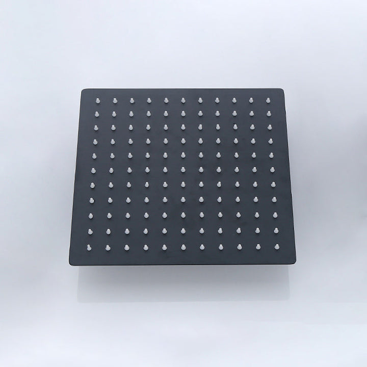 BowLift | Black Square Fest Shower Head Modern Style Wall Mounted Shower Head