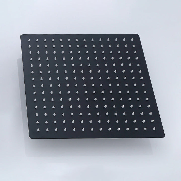 BowLift | Black Square Fixed Shower Head Modern Style Wall Mounted Shower Head