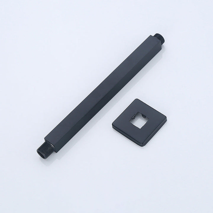 BowLift | Black Square Fest Shower Head Modern Style Wall Mounted Shower Head