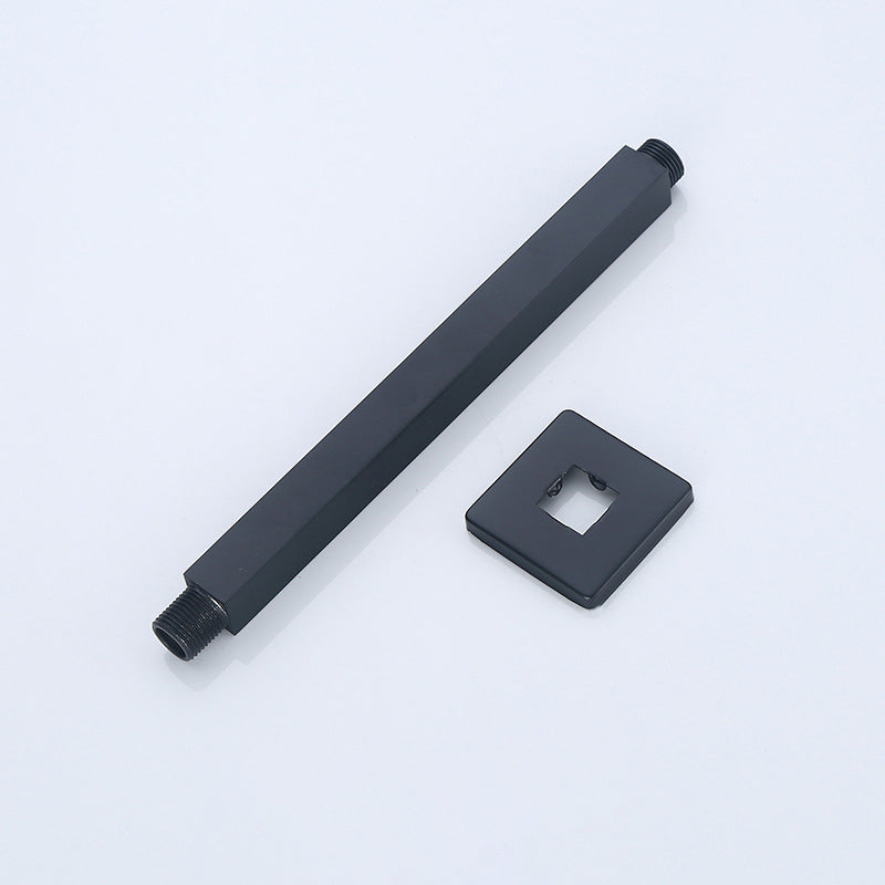 BowLift | Black Square Fest Shower Head Modern Style Wall Mounted Shower Head