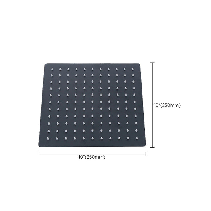 BowLift | Black Square Fixed Shower Head Modern Style Wall Mounted Shower Head