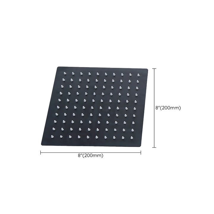 BowLift | Black Square Fixed Shower Head Modern Style Wall Mounted Shower Head