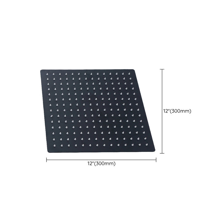 BowLift | Black Square Fest Shower Head Modern Style Wall Mounted Shower Head