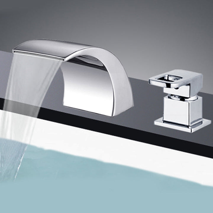 BowLift | Modern Brass Roman Bathtub Faucet Waterfall Spout Bathtub Faucet