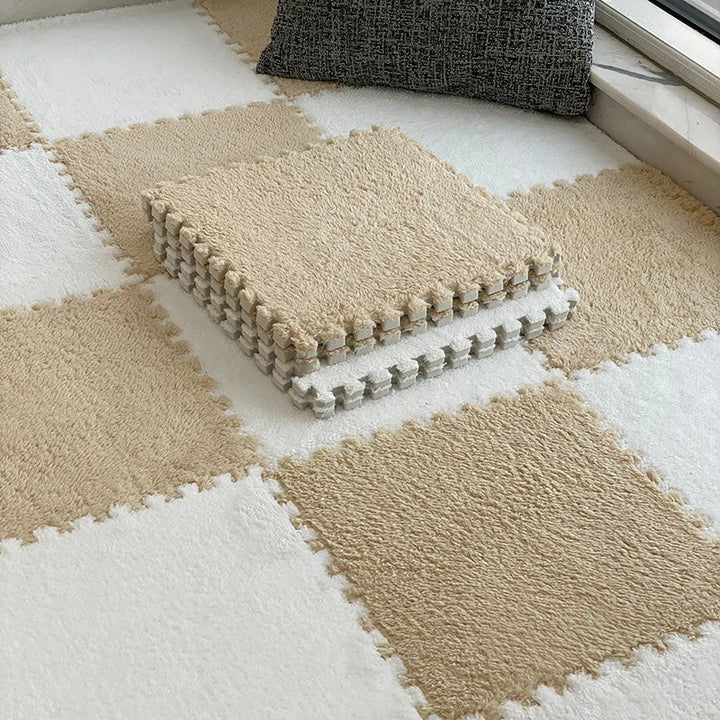 BowLift | Modern Carpet Tiles Level Loop Plug-in System Square Bedroom Carpet Tiles