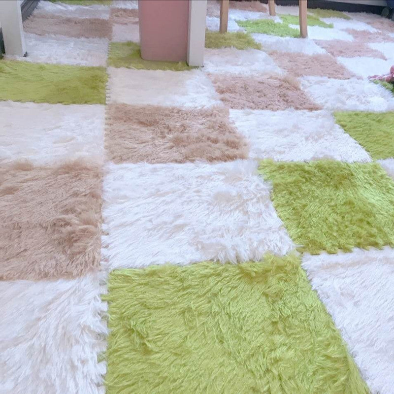 BowLift | Bedroom Carpet Tiles Solid Color Square Shag Stain Resistant Carpet Tiles