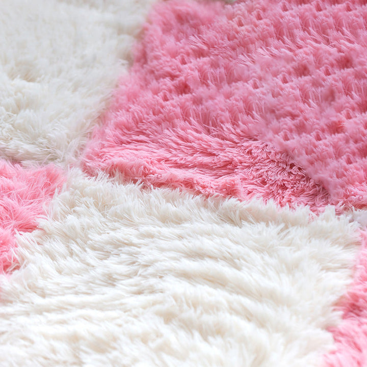 BowLift | Bedroom Carpet Tiles Solid Square Shag Stain Resistant Carpet Tiles