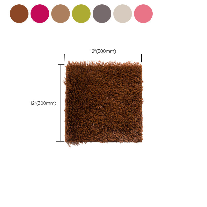 BowLift | Bedroom Carpet Tiles Solid Color Square Shag Stain Resistant Carpet Tiles