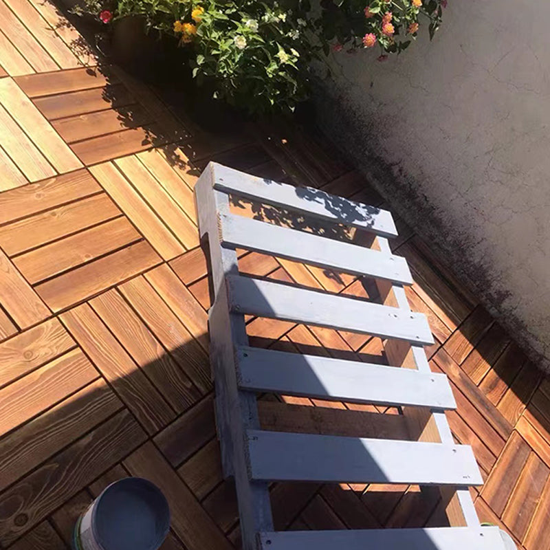BowLift | Tradition wood tile wire-brushed square engineered wood for patio garden