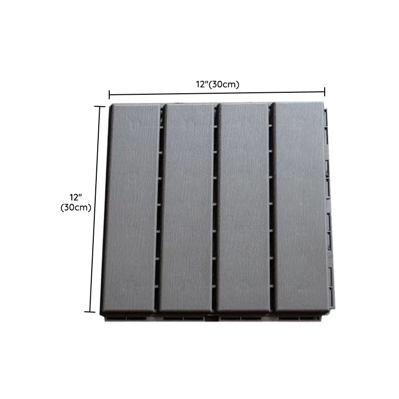 BowLift | Contemporary square wooden tile smooth brown engineered wood for patio garden