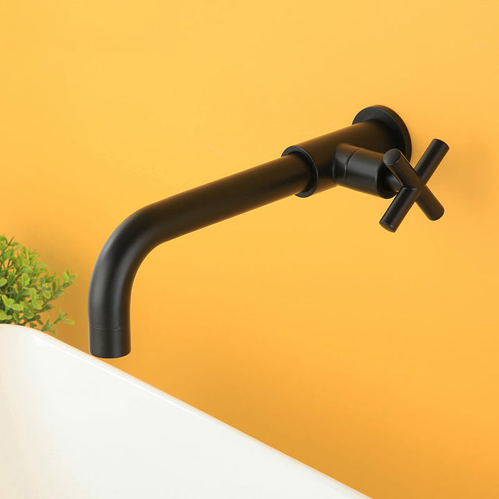 BowLift | Widely used wall-mounted bathroom sink faucet cross handle low arch faucet
