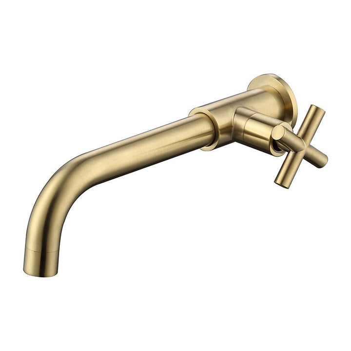 BowLift | Widely used wall-mounted bathroom sink faucet cross handle low arch faucet