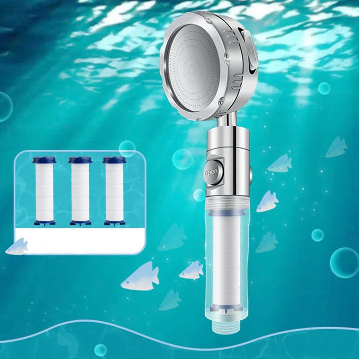 BowLift | Bathroom Shower Head Brass Round Filter Shower Head with Hose
