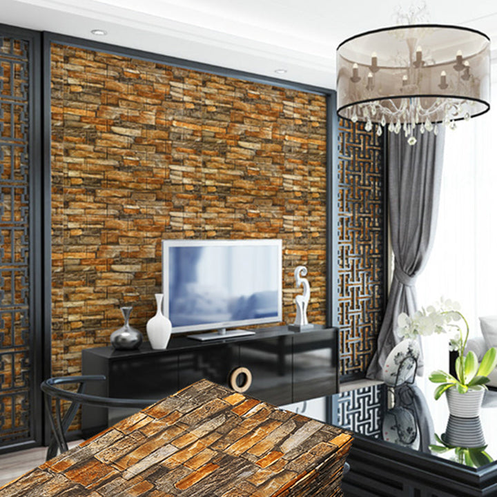 BowLift | Industrial Wall Panel 3D Brick Wall Panels Waterproof Stickers Wall Tiles Set of 10