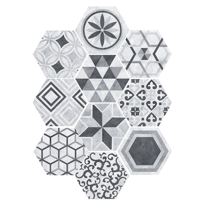 BowLift | Plastic Mosaic Tile Wallpaper Hexagonal for Stick and Remove Back Wall Tile