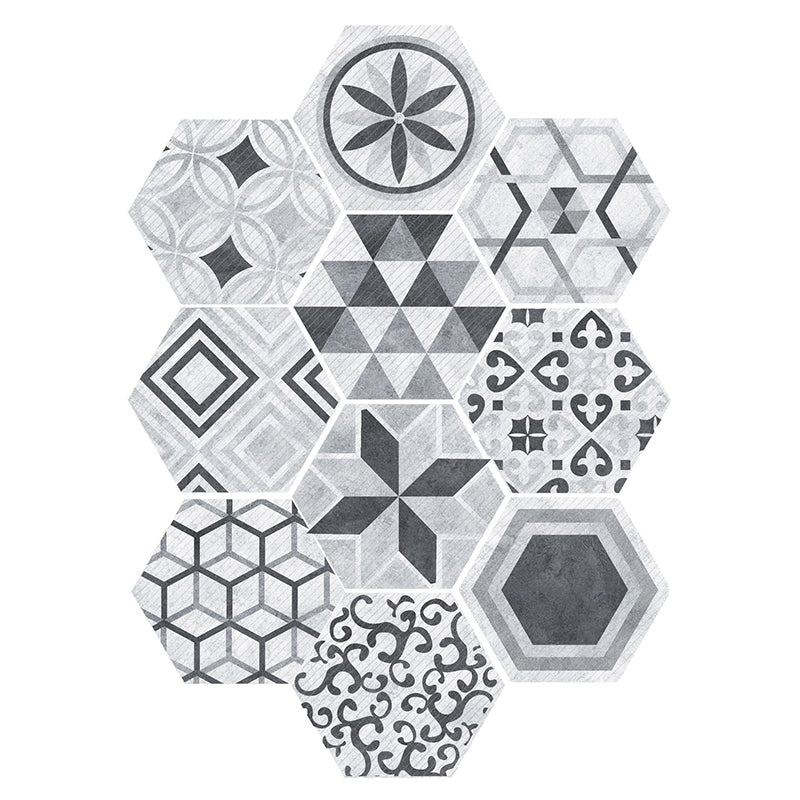 BowLift | Plastic Mosaic Tile Wallpaper Hexagonal for Stick-On and Removable Back Wall Tile