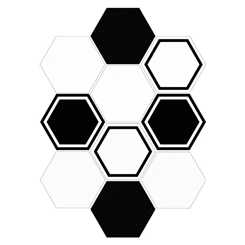 BowLift | Plastic Mosaic Tile Wallpaper Hexagonal for Stick and Remove Back Wall Tile