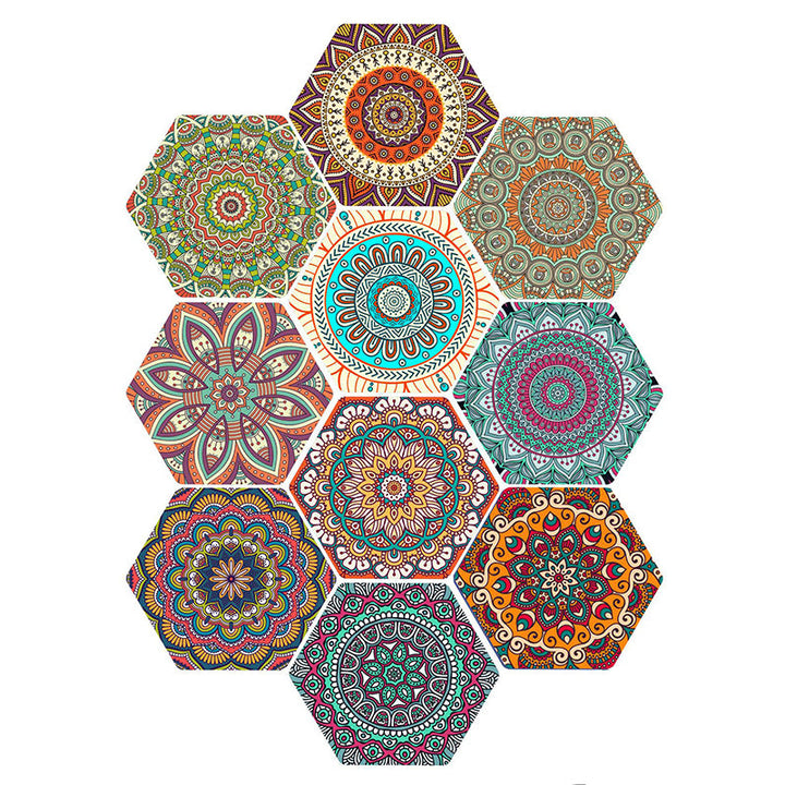 BowLift | Plastic Mosaic Tile Wallpaper Hexagonal for Stick-On and Removable Back Wall Tile