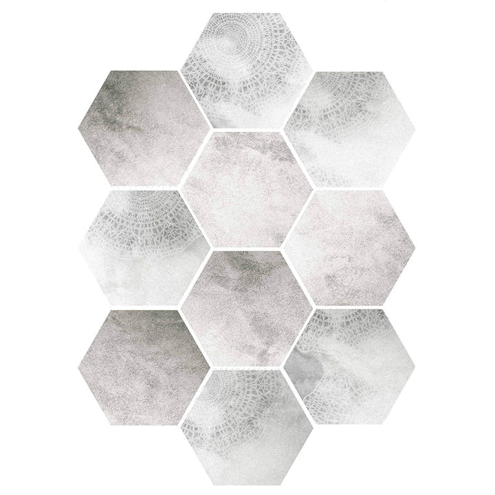 BowLift | Plastic Mosaic Tile Wallpaper Hexagonal for Stick and Remove Back Wall Tile