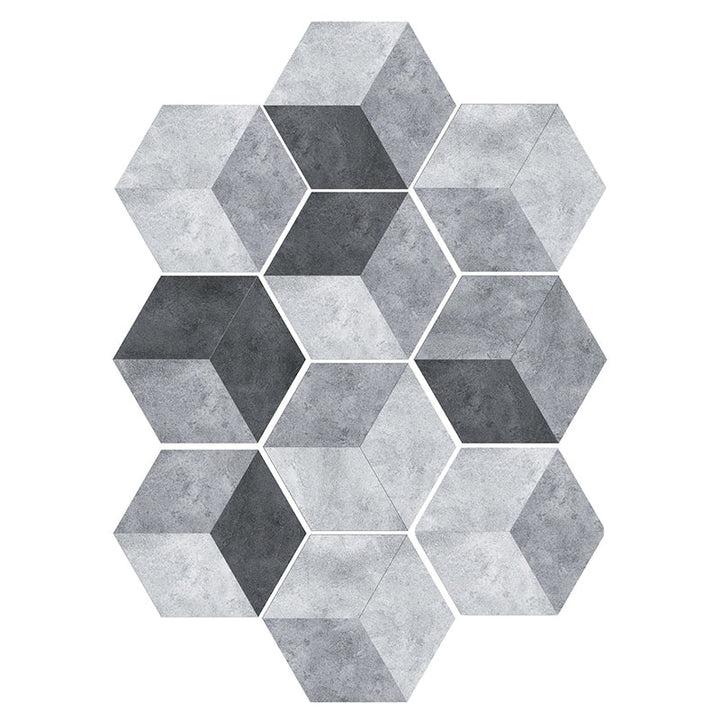BowLift | Plastic Mosaic Tile Wallpaper Hexagonal for Stick-On and Removable Back Wall Tile