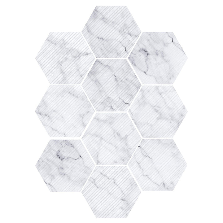 BowLift | Plastic Mosaic Tile Wallpaper Hexagonal for Stick-On and Removable Back Wall Tile