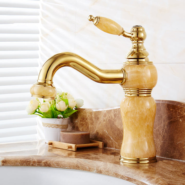 BowLift | Glam Basin faucet Lever handle Low arch basin faucet Bathroom faucet