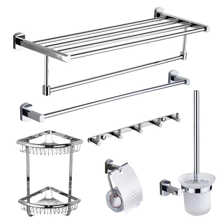 BowLift | Modern bathroom accessory set Stainless steel bathroom shelf Towel holder Bathroom accessory set