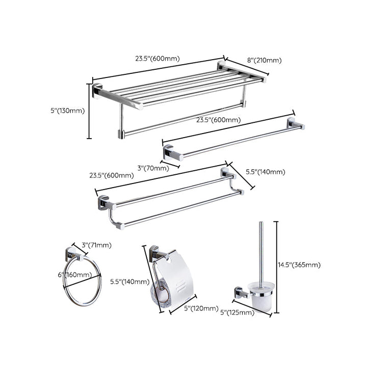 BowLift | Modern bathroom accessory set Stainless steel bathroom shelf Towel holder Bathroom accessory set