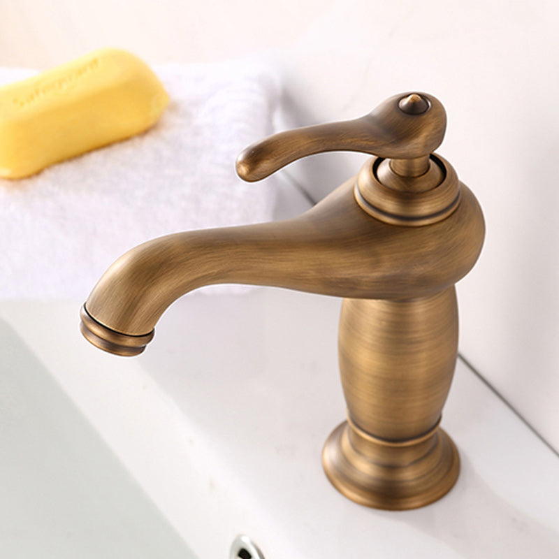 BowLift | Vintage Classic Vessel Faucet Lever Handle Low Arc Vessel Sink Bathroom Faucet